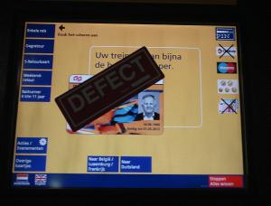 Defecte NS kaartautomaat