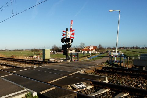 Overgang Oostzaan, met strailprofielen