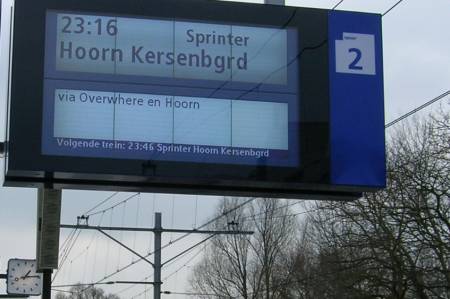 Treinaanwijzer is de tijd kwijt