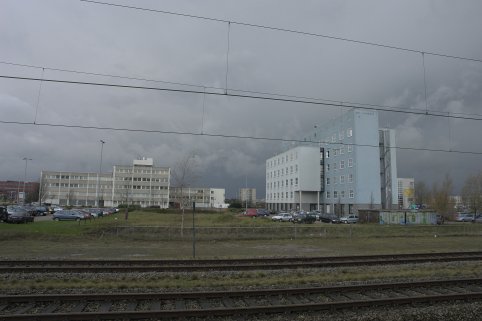 Zware bui boven station Zaandam
