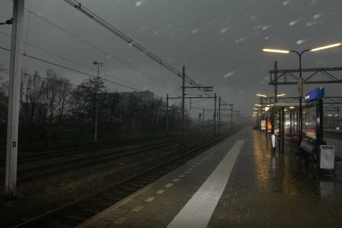 Waterwaas onder de overkapping
