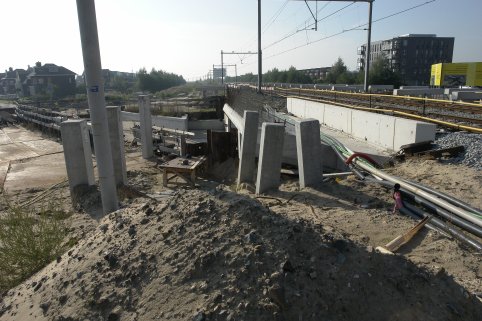 Werkzaamheden toekomstig station Weidevenne