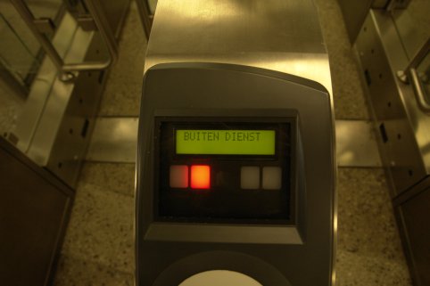 OV-chipkaart poortje buiten dienst