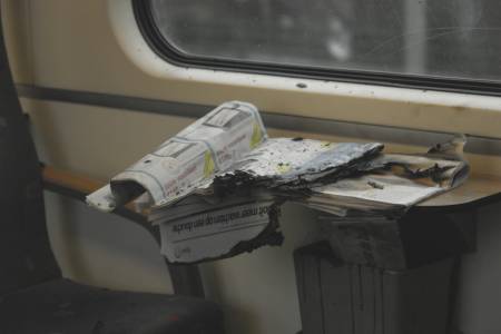 In brand gestoken krant in 2950