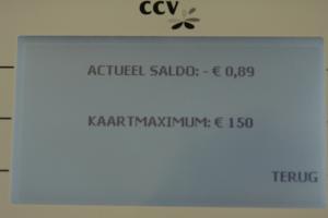 Absurde melding op CCV automaat