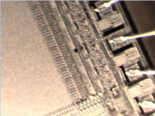 Microscoopfoto van een EPROM chip