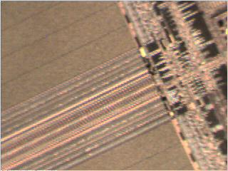 Microscoopfoto van een EPROM chip