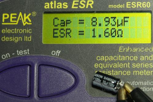 C106 in Metabo ASC 30 with a relatively bad ESR and a beyond 10 percent drop in capacity