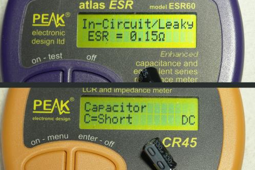 C110 in Metabo ASC 30: shorted capacitor