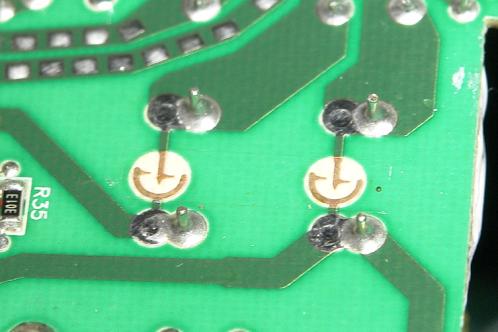 A double spark-gap, found on the PCB of the Metabo ASC 30 charger